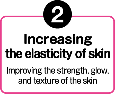 Increasing the elasticity of skin. Improving the strength, glow, and texture of the skin