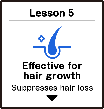 Lesson 5 Effective for hair growth Suppresses hair loss